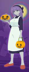 Size: 1668x4071 | Tagged: safe, alternate version, artist:batipin, maud pie, human, equestria girls, g4, clothes, costume, female, halloween, halloween costume, holiday, maid, solo