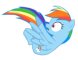 Size: 763x591 | Tagged: safe, artist:benpictures1, rainbow dash, pegasus, pony, g4, shadow play, cute, dashabetes, falling, female, inkscape, mare, simple background, solo, transparent background, vector