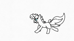 Size: 1280x720 | Tagged: safe, artist:mlp_button_, oc, oc only, oc:blue chewings, earth pony, pony, animated, running, simple background, solo, white background