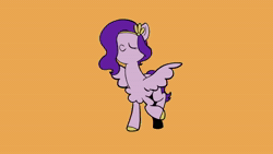 Size: 1280x720 | Tagged: safe, artist:vinny39678571, pipp petals, pegasus, pony, g5, animated, eyes closed, female, mare, simple background, solo, sound, spread wings, walking, webm, wings