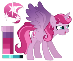 Size: 1900x1578 | Tagged: safe, artist:monochrome-sunsets, oc, alicorn, pony, alicorn oc, female, horn, magical lesbian spawn, mare, offspring, parent:princess cadance, parent:tempest shadow, simple background, solo, transparent background, wings