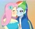 Size: 3162x2636 | Tagged: safe, artist:doggorob, fluttershy, rainbow dash, human, equestria girls, g4, my little pony equestria girls: better together, cheek kiss, female, high res, kissing, lesbian, ship:flutterdash, shipping