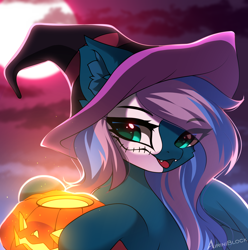 Size: 2146x2165 | Tagged: safe, alternate character, alternate version, artist:airiniblock, oc, oc only, oc:vivid tone, pegasus, pony, commission, halloween, high res, holiday, pegasus oc, solo, ych result