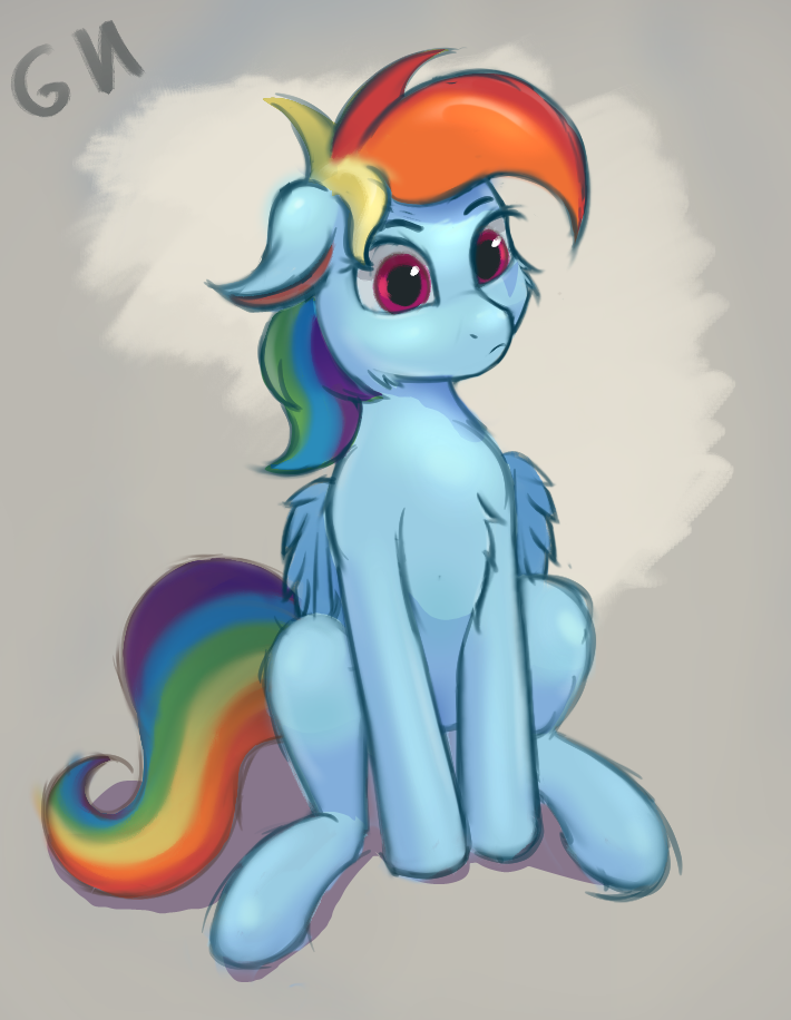 3040849 - safe, artist:brogararts, rainbow dash, fox, pegasus