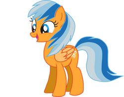 Size: 1009x792 | Tagged: safe, artist:ncolque, oc, oc only, oc:sunlight mist, pegasus, pony, 2023 community collab, derpibooru community collaboration, multicolored mane, multicolored tail, simple background, solo, tail, transparent background