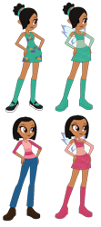 Size: 496x1114 | Tagged: safe, artist:hellocindyfan, artist:selenaede, fairy, human, equestria girls, g4, barely eqg related, base used, blue dress, blue wings, boots, clothes, crossover, equestria girls style, fairy wings, fairyized, fingerless gloves, gloves, hand on hip, high heel boots, high heels, jewelry, jimmy neutron: boy genius, libby folfax, magic winx, necklace, pink dress, shoes, simple background, the adventures of jimmy neutron: boy genius, transparent background, wings, winx, winx club, winxified