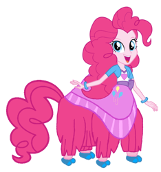 Size: 718x768 | Tagged: safe, artist:jadyellysparkle, artist:rupahrusyaidi, edit, pinkie pie, taur, equestria girls, g4, cloven hooves, female, simple background, solo, transparent background, yaktaur