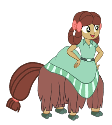 Size: 686x768 | Tagged: safe, artist:jadyellysparkle, yona, taur, equestria girls, g4, cloven hooves, female, simple background, solo, transparent background, yaktaur