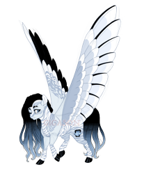 Size: 4000x4400 | Tagged: safe, artist:gigason, oc, oc:frostbite, pegasus, pony, absurd resolution, colored wings, female, mare, multicolored wings, obtrusive watermark, simple background, solo, transparent background, watermark, wings