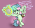 Size: 2410x2000 | Tagged: safe, artist:background basset, bon bon, lyra heartstrings, sweetie drops, pony, unicorn, g4, bipedal, bowl, dialogue, dough, dragon ball, fused, fusion, fusion:bon bon, fusion:lyra heartstrings, glowing, high res, levitation, lyrabon (fusion), lyre, magic, mixing bowl, musical instrument, open mouth, potara, simple background, smug, solo, telekinesis, text