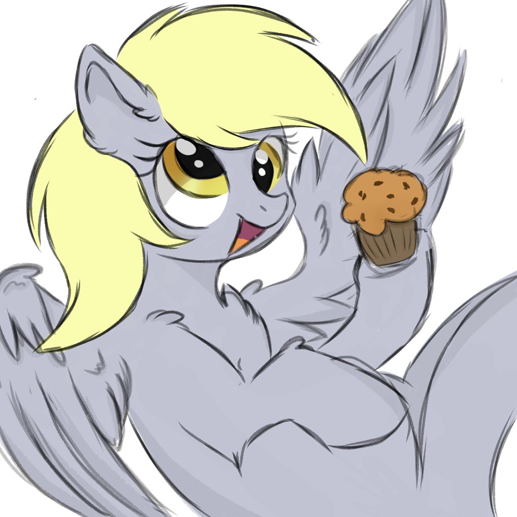 Safe Artist Kusturbrick Derpy Hooves Pegasus Pony G