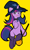 Size: 2400x4000 | Tagged: safe, artist:noria, twilight sparkle, pony, unicorn, mlp fim's twelfth anniversary, g4, broom, clothes, halloween, hat, holiday, simple background, sketch, socks, solo, stockings, thigh highs, tongue out, witch hat, yellow background