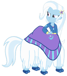 Size: 870x995 | Tagged: safe, artist:jadyellysparkle, artist:sketchmcreations, edit, trixie, taur, equestria girls, g4, cloven hooves, female, simple background, solo, transparent background, yaktaur