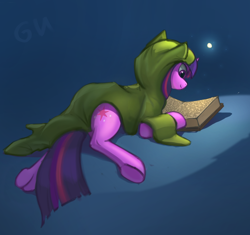 Size: 1878x1768 | Tagged: safe, artist:foxpit, twilight sparkle, pony, unicorn, g4, book, female, horn, lying down, mare, prone, reading, solo