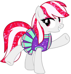 Size: 4284x4492 | Tagged: safe, artist:ejlightning007arts, sugar moonlight, earth pony, pony, 2 4 6 greaaat, g4, g5, my little pony: a new generation, my little pony: make your mark, base used, cheerleader, cheerleader outfit, clothes, female, freckles, g5 to g4, generation leap, glitter, makeup, mare, raised hoof, simple background, smiling, solo, transparent background, vector