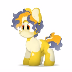 Size: 2500x2500 | Tagged: safe, artist:mochi_nation, oc, oc only, oc:moth, earth pony, pony, coat markings, eye clipping through hair, female, high res, mare, simple background, solo, white background