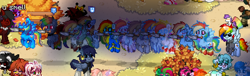 Size: 1078x326 | Tagged: safe, rainbow dash, pony, pony town, g4, knife