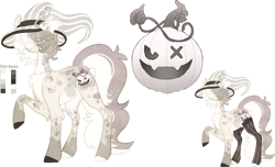 Size: 1280x779 | Tagged: safe, artist:velnyx, oc, oc:pumpkin, earth pony, pony, clothes, female, hat, mare, ref, simple background, socks, solo, transparent background