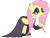 Size: 3931x3000 | Tagged: safe, artist:cloudy glow, fluttershy, pegasus, pony, fake it 'til you make it, g4, .ai available, clothes, ear piercing, earring, eyeshadow, female, fluttergoth, goth, high res, jewelry, lidded eyes, makeup, mare, open mouth, piercing, raised hoof, simple background, solo, transparent background, vector