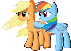 Size: 1545x1112 | Tagged: artist needed, source needed, safe, applejack, rainbow dash, earth pony, pegasus, pony, g4, female