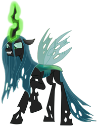 Size: 745x969 | Tagged: safe, artist:nukarulesthehouse1, queen chrysalis, changeling, changeling queen, frenemies (episode), g4, antagonist, cheeselegs, crazy face, evil, evil grin, faic, female, grin, insanity, magic, magic aura, paint tool sai, simple background, smiling, solo, transparent background, transparent wings, vector, vector trace, wings