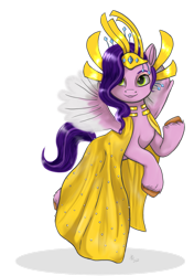 Size: 1024x1451 | Tagged: safe, artist:zsnowfilez, pipp petals, pegasus, pony, g5, clothes, costume, dress, female, mare, nightmare night costume, simple background, solo, transparent background