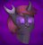 Size: 2170x2267 | Tagged: safe, artist:bezierballad, oc, oc:bezier, changeling, bust, changeling oc, female, glasses, high res, portrait, purple background, purple changeling, simple background, solo