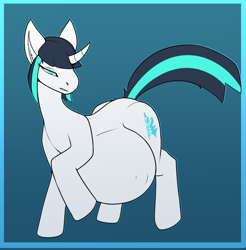Size: 1257x1280 | Tagged: safe, oc, oc only, oc:dragonfire, pony, unicorn, fallout equestria, fallout equestria: child of the stars, fanfic art, pregnant, simple background