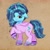 Size: 2048x2048 | Tagged: safe, artist:haruh_ink, misty brightdawn, starlight glimmer, pony, unicorn, g4, g5, my little pony: make your mark, my little pony: make your mark chapter 2, clothes, colored eyebrows, colored pinnae, cute, female, floppy ears, high res, hoodie, looking at you, mare, misty and her 3rd heroine, mistybetes, onesie, raised hoof, smiling, solo, unshorn fetlocks