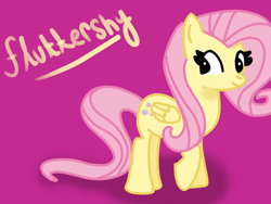 Size: 1600x1200 | Tagged: safe, artist:beepbeep, fluttershy, pegasus, pony, g4, female, mare, simple background, solo