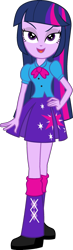 Size: 879x3000 | Tagged: safe, artist:fireluigi29, twilight sparkle, human, equestria girls, g4, bowtie, clothes, female, shirt, shoes, simple background, skirt, solo, transparent background