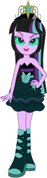 Size: 800x3000 | Tagged: safe, artist:fireluigi29, twilight sparkle, oc, oc:twivine sparkle, human, equestria girls, g4, bare shoulders, boots, clothes, crown, dress, fall formal outfits, female, high heel boots, jewelry, regalia, shoes, simple background, sleeveless, solo, strapless, tiara, transparent background