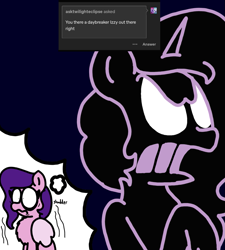 Size: 1275x1414 | Tagged: safe, artist:professorventurer, izzy moonbow, pipp petals, ghost, ghost pony, pegasus, pony, unicorn, series:ask pippamena, g5, female, izzy moonghost, memory, pippamena, solo