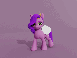 Size: 500x375 | Tagged: safe, artist:spreadwing454, pipp petals, pegasus, pony, g5, my little pony: a new generation, 3d, animated, blender, female, gif, simple background, solo