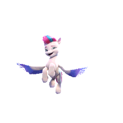 Size: 1080x1080 | Tagged: safe, zipp storm, pegasus, pony, g5, my little pony: make your mark, official, adorazipp, animated, cute, female, floppy ears, flying, gif, happy, looking at you, mare, one eye closed, open mouth, simple background, smiling, solo, transparent background, wink, winking at you