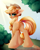 Size: 3221x4000 | Tagged: safe, artist:shinoshai, applejack, earth pony, pony, g4, applebutt, butt, dock, featureless crotch, female, fluffy, looking at you, looking back, looking back at you, mare, plot, solo, tail