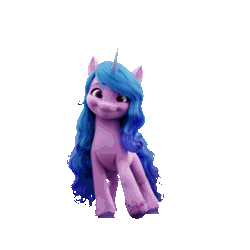 Size: 2000x2000 | Tagged: safe, izzy moonbow, pony, unicorn, g5, my little pony: a new generation, official, animated, cute, female, gif, high res, izzybetes, looking at you, mare, simple background, solo, transparent background