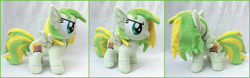 Size: 1600x502 | Tagged: safe, artist:lilmoon, oc, oc:wooden toaster, pegasus, pony, female, filly, foal, irl, photo, plushie, solo