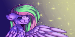 Size: 1600x800 | Tagged: safe, artist:sweetmelon556, oc, oc:sweet melon, pegasus, pony, female, mare, solo