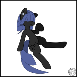 Size: 4000x4000 | Tagged: safe, artist:dice-warwick, oc, oc only, pony, covered eyes, curly mane, female, mare, simple background, solo, transparent background