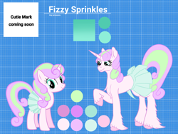 Size: 3000x2250 | Tagged: safe, artist:soundwavedragon, oc, oc:fizzy sprinkles, pony, unicorn, clothes, high res, reference sheet, skirt, solo