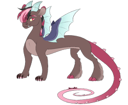 Size: 838x691 | Tagged: safe, artist:dozyarts, oc, oc:pandemonium, draconequus, cloven hooves, male, simple background, solo, transparent background