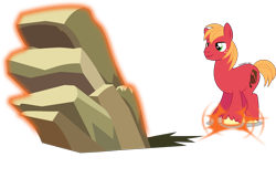 Size: 5537x3568 | Tagged: safe, artist:stellardusk, big macintosh, earth pony, pony, g4, alternate cutie mark, aura, construction coven, crossover, disney, magic, male, show accurate, simple background, solo, stallion, stomp, the owl house, transparent background