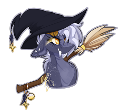Size: 2171x1995 | Tagged: safe, artist:ezzerie, oc, oc only, oc:ezzerie, dragon, broom, clothes, costume, halloween, halloween costume, hat, magic, potions, simple background, solo, transparent background, witch, witch hat