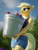 Size: 2160x2880 | Tagged: safe, artist:shadowboltsfm, part of a set, applejack, earth pony, anthro, plantigrade anthro, g4, 3d, apple, blender, bucket, clothes, female, food, high res, nail polish, not sfm, shorts, solo, tank top