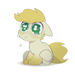 Size: 3000x3000 | Tagged: safe, artist:mochi_nation, oc, oc:exist, griffequus, hippogriff, hybrid, pony, crying, cute, eye shimmer, floppy ears, high res, paws, sad, sadorable, simple background, transparent background, wings