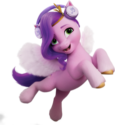 Size: 785x858 | Tagged: safe, pipp petals, pegasus, pony, g5, my little pony: a new generation, my little pony: the podcast, official, female, headphones, mare, simple background, solo, stock render, transparent background