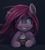 Size: 1118x1248 | Tagged: safe, artist:zeepheru, pinkie pie, earth pony, pony, fanfic:cupcakes, g4, :3, adoracreepy, cheek fluff, cherry, creepy, cupcake, cute, dark background, ear fluff, female, food, looking at you, mare, pinkamena diane pie, pinpoint eyes, smiling, solo, windswept mane