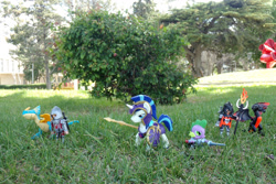 Size: 1280x854 | Tagged: safe, artist:dingopatagonico, shining armor, spike, dragon, pony, unicorn, g4, photo, playmobil