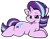 Size: 900x710 | Tagged: safe, artist:zutcha, starlight glimmer, pony, unicorn, g4, female, lidded eyes, lying down, mare, open mouth, open smile, prone, simple background, smiling, solo, transparent background